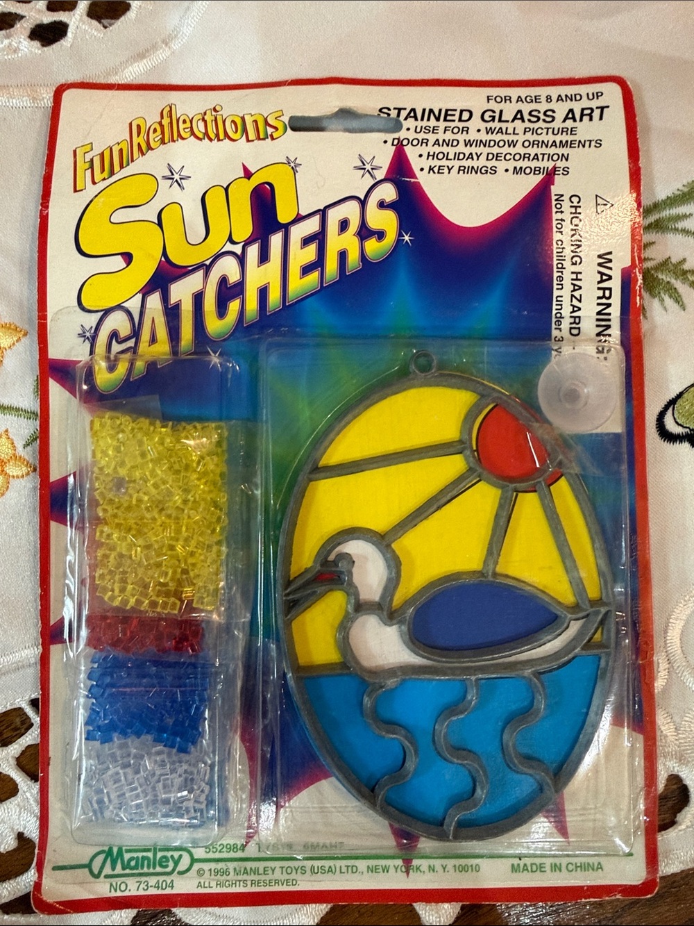 Vintage 1998 Manley Fun Reflections Sun Catchers Kit Stained Glass Dove